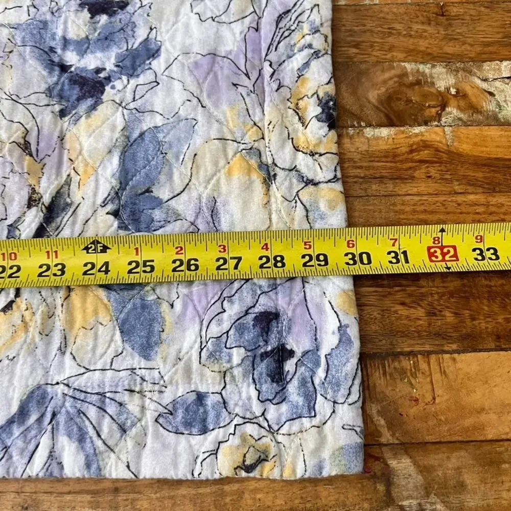 Laura Ashley Floral Quilted Pillow Sham Standard Size 27 x 21